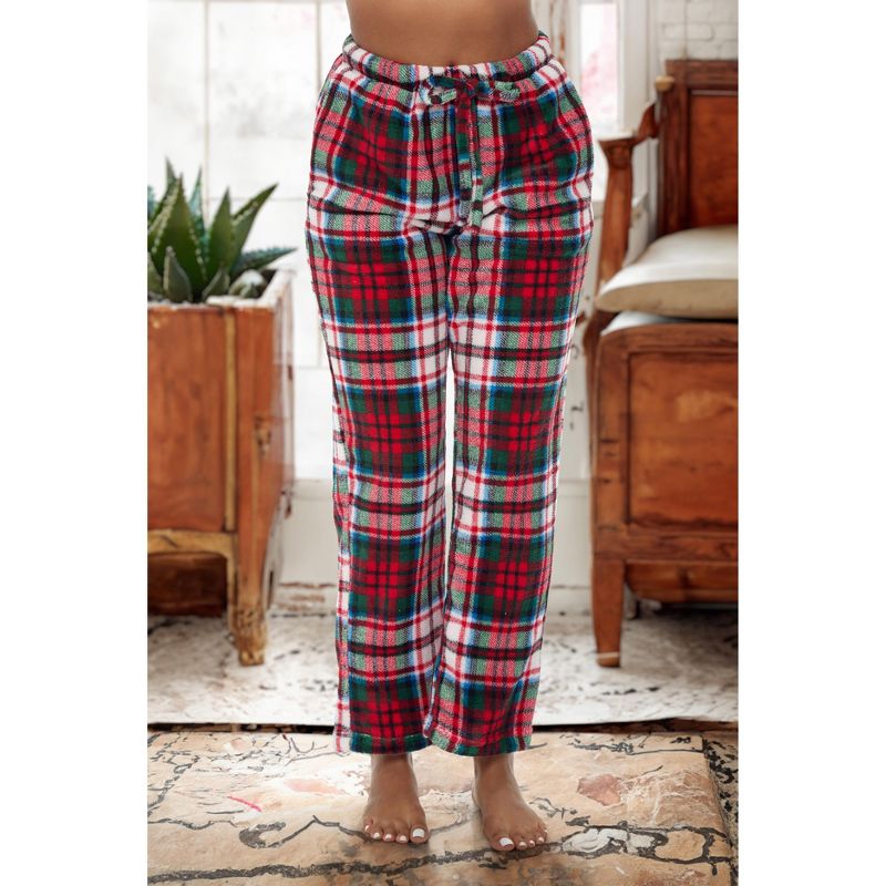Women's Soft Warm Fleece Pajama Pants, Long Lounge Bottoms, 3 of 9