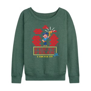 Women's - Disney - I Can Fix It Felix Lightweight French Terry Slouchy - 1 of 4