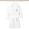 Personalized Linum Kids 100% Polyester SUPER PLUSH Double Brushed Hooded Bathrobe in Black Bookman Font - 3 of 3