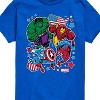 Boys' - Marvel - Avengers America Stickers Style Short Sleeve Graphic T-Shirt - 2 of 4