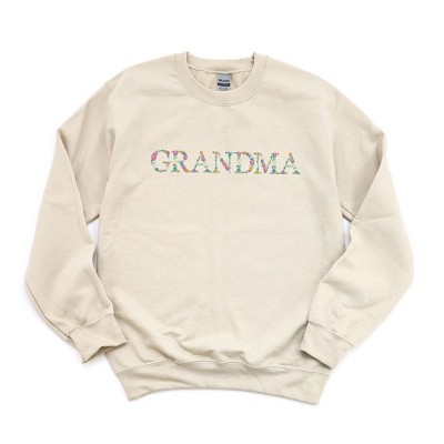Simply Sage Market Women's Graphic Sweatshirt Embroidered Floral Grandma