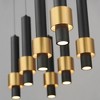 ET2 Lighting Reveal 8 - Light Island Pendant Light in  Black/Gold - 4 of 4