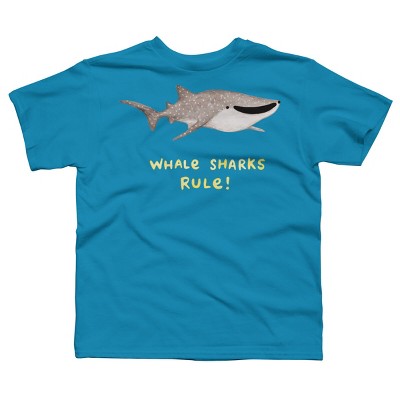Boy's Design By Humans Whale Sharks Rule! By SophieCorrigan T-Shirt