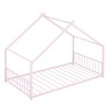 Twin Size Metal House Bed Frame with Roof Design for Kids/Teens Bedroom, Fantasy Design Heavy-duty Montessori Floor Bed, No Box Spring Needed - 4 of 4