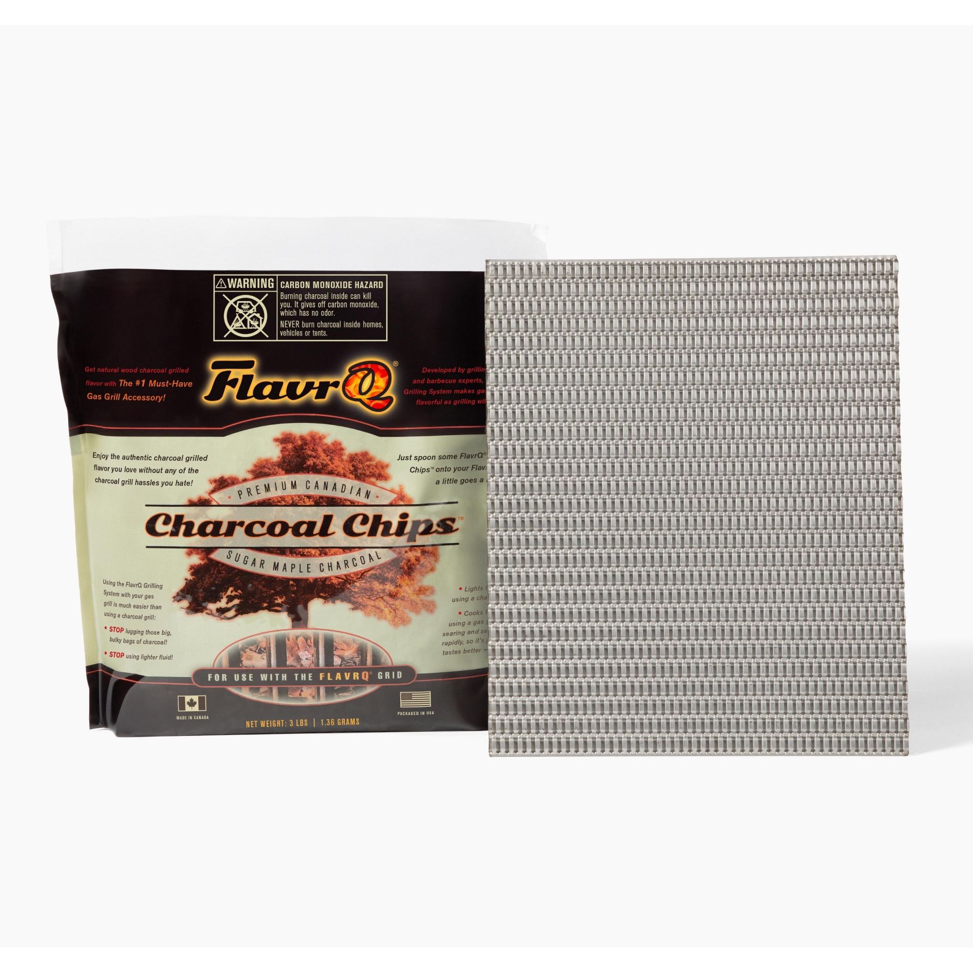BBQ-AID FlavrQ® Gas to Charcoal Converter Grilling System Starter Kit