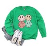 Simply Sage Market Women's Graphic Sweatshirt Smiley Face Grunge - 3 of 3