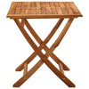 vidaXL Acacia Wood Folding Patio Table - Modern Outdoor Terrace/Patio Dining Table, Easy to Clean, Weather-Resistant, Brown - 3 of 4