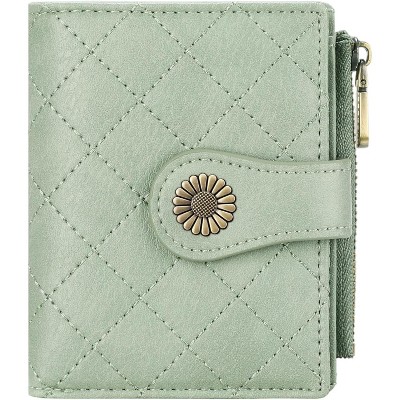 BEAFUP Women's Wallet,Slim RFID Blocking Bifold Wallet with Zipper Coin Pocket – PU Leather Compact Card Holder
