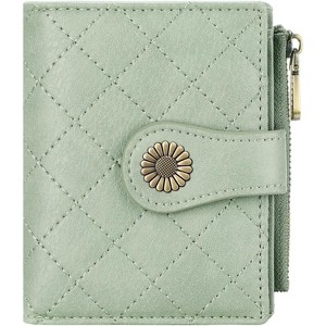 BEAFUP Women's Wallet,Slim RFID Blocking Bifold Wallet with Zipper Coin Pocket – PU Leather Compact Card Holder - 1 of 4