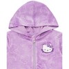 Hello Kitty Girls Velour Zip Up Hoodie and Jogger Pants Outfit Set Little Kid to Big Kid - 4 of 4