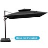 Crestlive Products 11FT Square Double Top Patio Offset Cantilever Umbrella With Base Set UV30+ Outdoor 360° Rotation 6 Heights Adjustable - 2 of 4