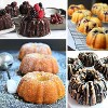 JDICTION Mini Fluted Tube Cake Pan, 3-Pack 6-Cavity Silicone Mold for Bundt Cakes, Chocoflan, Individual Desserts, Baking Supplies - 3 of 4