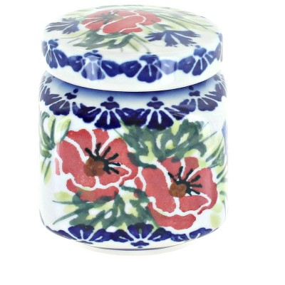 Blue Rose Polish Pottery 31D WR Unikat Small Jar