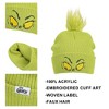 The Grinch Grinch Eyes Embroidery And Faux Hair Acrylic Knit Cuff Beanie - 2 of 4