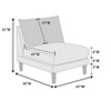 NicBex Couches for Living Room 6pcs Modular Sectional Sleeper Sofa Set Modern Upholstered U-Shaped Sofa Couch with Ottoman, Grayish - 2 of 4