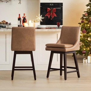 Spruce&Spring Counter Height Swivel Barstool - 1 of 4