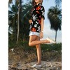 HAPPY BAY Women's Hawaiian Blouse Short Sleeve Vintage Shirt Halloween Costumes Pirate Shirt Button Down Tops for Women - 2 of 4