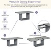 Whisen Contemporary 6-Piece Extendable Pedestal Dining Table Set with 4 Upholstered Dining Chairs and Dining Bench - 4 of 4