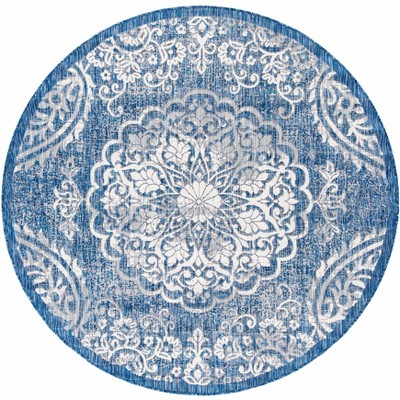 Hauteloom Skipsea Blue Leopard Performance Rug
