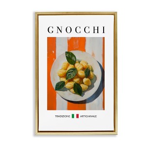 Stupell Industries Traditional Gnocchi Pasta Black Framed Floater Canvas Wall Art - 1 of 4