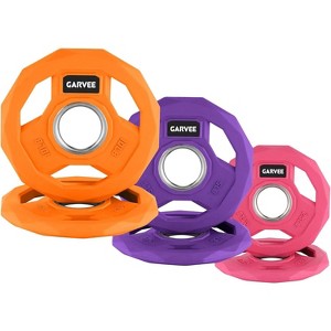 COZONY 2-Inch Bumper Plates Set – Rubber Coated Cast Iron Barbell Plates for Home Gym & Commercial Use, Multiple Weight Options - 1 of 4