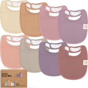 KeaBabies 8pk Organic Baby Bibs for Boy, Baby Drool Bib for Baby Boys and Girls, Newborn Teething Bibs - 1 of 4