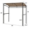 Tangkula 7' x 4.5' Grill Gazebo Patio BBQ Tent Shelter W/ Single Tier Canopy Beige/Brown - 3 of 4