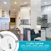 Luxrite 4 Inch LED Recessed Can Lights, 10W=60W, CCT Color Selectable 2700K - 5000K, Dimmable, 750 Lumens, Wet Rated, Baffle Trim 4 Pack - 2 of 4