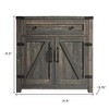HomeRoots 32" Light Brown Wood Accent Cabinet With Two Doors And One Drawer - 3 of 4