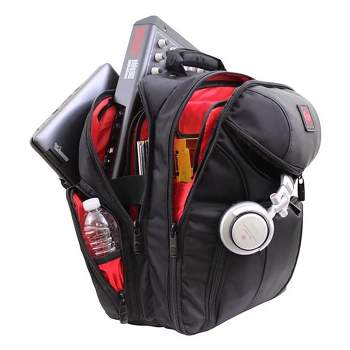 Odyssey BRLBACKSPIN2 Redline Series Backspin Digital Gear DJ Laptop Bag Backpack, Black