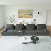 125'' Modular Convertible Compressed Sectional Sofa with Foam-Filled Deep Seats, Free Combination, Available in 3 Colors - 2 of 4