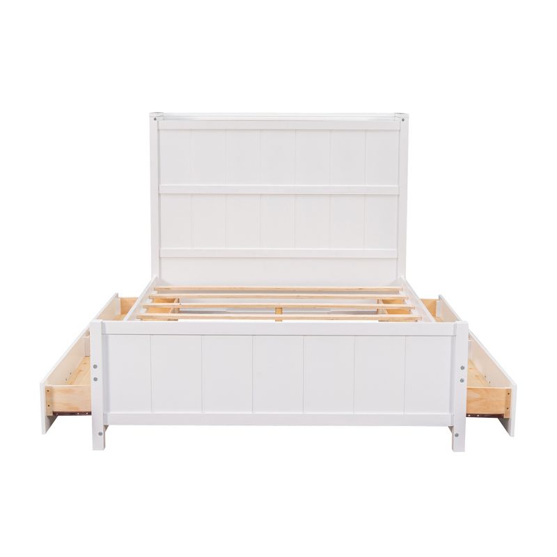 Full Size Platform Bed with Drawers and Storage Shelves - ModernLuxe, 5 of 11