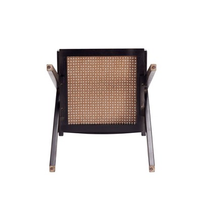 Hamlet Black and Natural Cane A-Frame Armchair