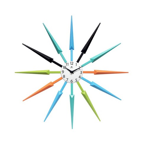 Infinity Instruments 15555mc Mid Century Modern 24 Inch Wall Clock Multicolor Target
