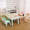 Kids Table & 4 Chairs Set, Height Adjustable Arts & Crafts Desk for Ages 2-10, Non-Slip Legs, Max 300lbs for Classrooms, Daycares, Home - 4 of 4