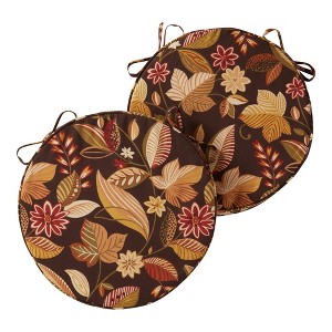 18" Round Outdoor Chair Pad Set of 2 - 1 of 4