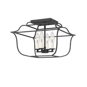 Quoizel Lighting Gallery 4 - Light Semi-Flush Mount in  Royal Ebony - 1 of 4
