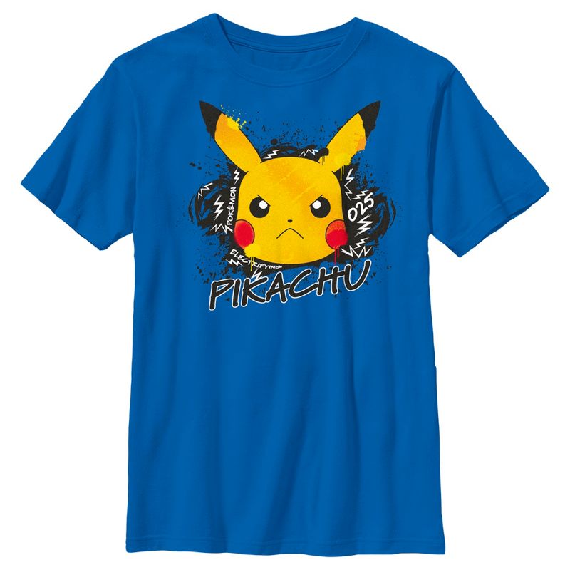 Boy's Pokemon Angry Pikachu T-Shirt, 1 of 6