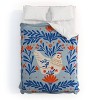 Deny Designs Angela Minca Blooming Chicken Blue Queen/Full Comforter and Sham Set (2-3pc Set) - 2 of 4