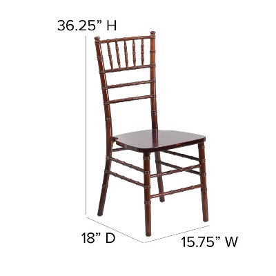 Fruitwood Lacquered Acacia Armless Chiavari Dining Chair