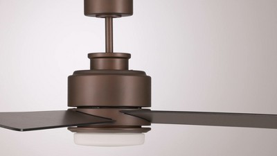 Grand Palm 52" Oil Rubbed Bronze Metal and Wood Ceiling Fan with LED Light