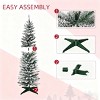 TopComfy Christmas Tree Stands Artificial Christmas Tree with Realistic Branches Christmas Interior Decor for Living Room, White, 36.25"*7.09"*7.09" - 3 of 4