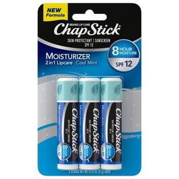 Chapstick Moisturizer Lip Balm - Cool Mint with SPF 12 - 3ct/0.45oz