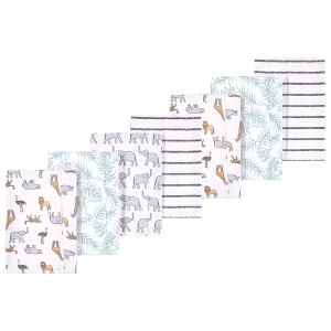 Luvable Friends Hudson Baby Flannel Burp Cloths 7pk - 1 of 2