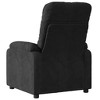 vidaXL Black Microfiber Fabric Massage Recliner Chair - 6-Vibration Push Manual Recliner with Side Pocket for Living Room - 4 of 4