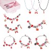 Laromni"66Pcs Charm Bracelet & Necklace Making Kit for Kids - Colorful DIY Jewelry Set with Gift Box"BluePinkPurpleRed - 3 of 4