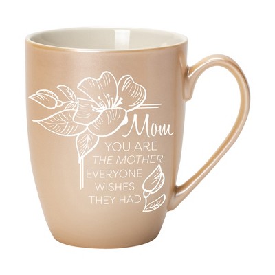 Elanze Designs Mom You Are The Mother Everyone Wishes They Had Pearlescent Sand 10 ounce New Bone China Coffee Cup Mug