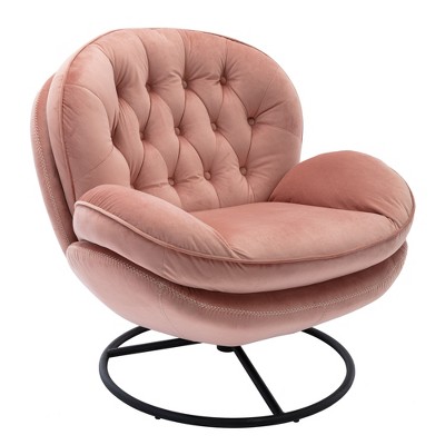 Ridstar Accent & TV Chair with Ottoman For Living room-Pink