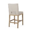Lyngins Modern Upholstered Bar Stools Set of 2,Counter Height Bar Stools with L-Shaped Back & Rubberwood Legs,Counter Stools for Kitchen - 4 of 4