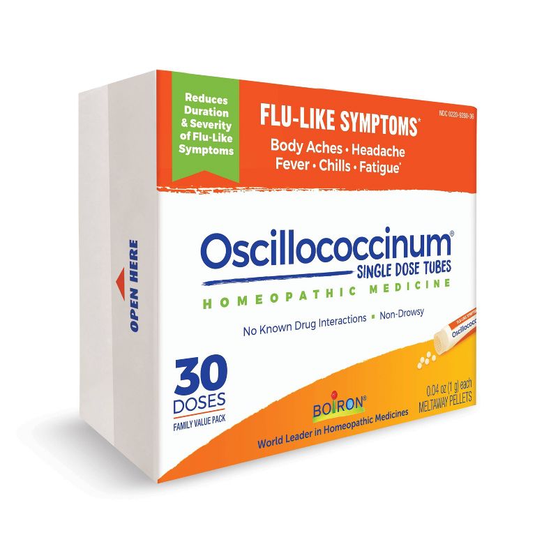 Boiron Oscillococcinum Flu-Like Symptoms, Body Aches, Headache, Fever, Chills and Fatigue 30 Doses Treatment - 30ct, 5 of 10